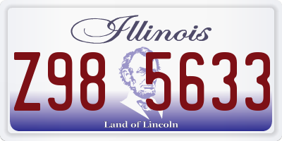 IL license plate Z985633