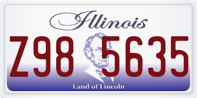 IL license plate Z985635