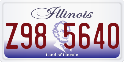 IL license plate Z985640