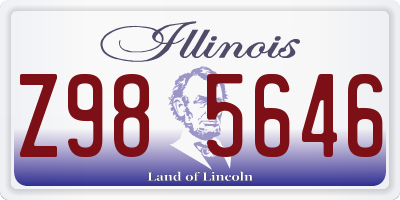 IL license plate Z985646