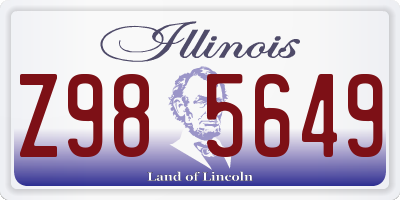 IL license plate Z985649