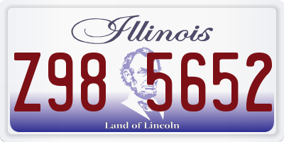 IL license plate Z985652