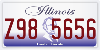 IL license plate Z985656
