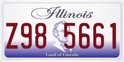 IL license plate Z985661