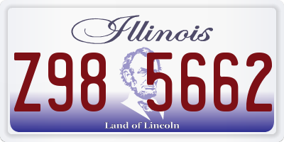 IL license plate Z985662