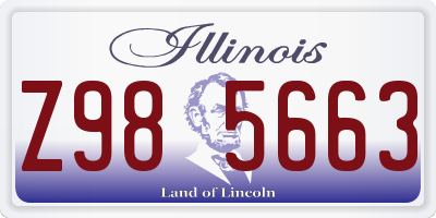 IL license plate Z985663