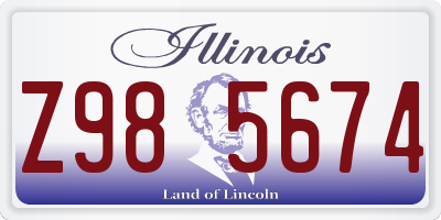 IL license plate Z985674