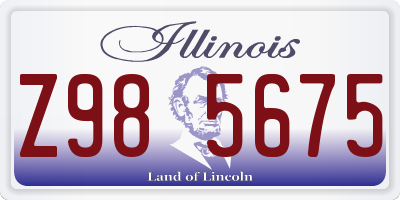 IL license plate Z985675