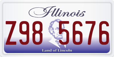 IL license plate Z985676