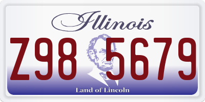 IL license plate Z985679