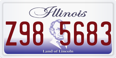 IL license plate Z985683