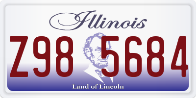 IL license plate Z985684