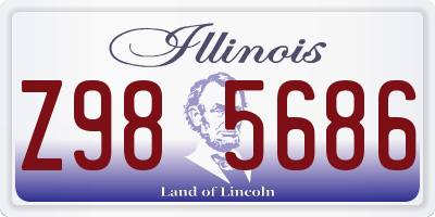 IL license plate Z985686