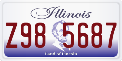 IL license plate Z985687