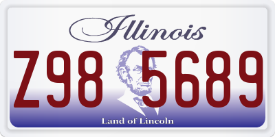 IL license plate Z985689