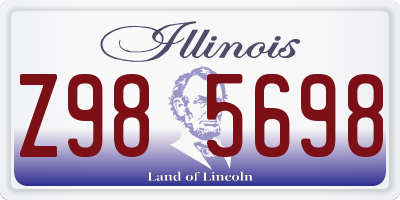 IL license plate Z985698