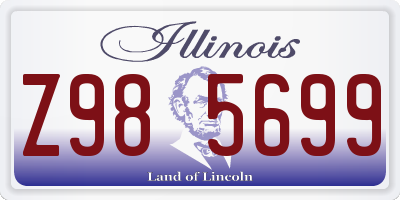 IL license plate Z985699