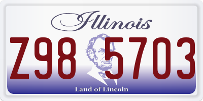 IL license plate Z985703