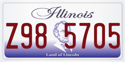 IL license plate Z985705