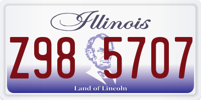 IL license plate Z985707