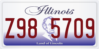 IL license plate Z985709
