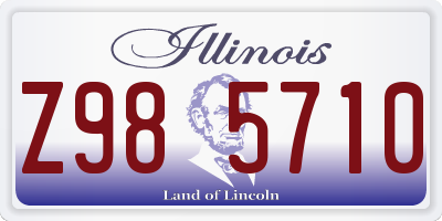 IL license plate Z985710