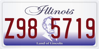 IL license plate Z985719
