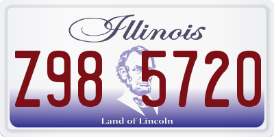 IL license plate Z985720