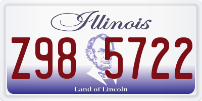 IL license plate Z985722
