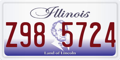 IL license plate Z985724