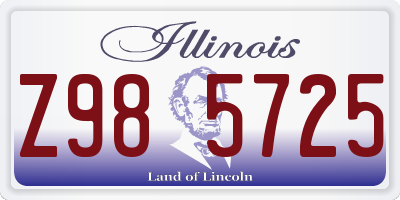 IL license plate Z985725