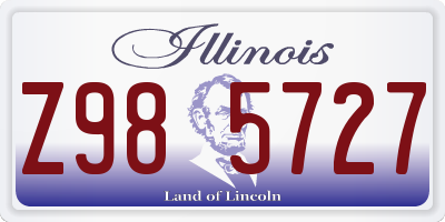 IL license plate Z985727