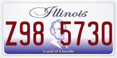 IL license plate Z985730