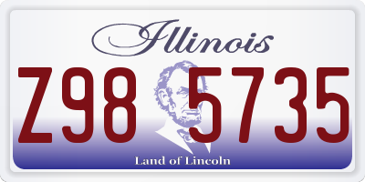 IL license plate Z985735