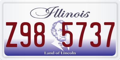 IL license plate Z985737