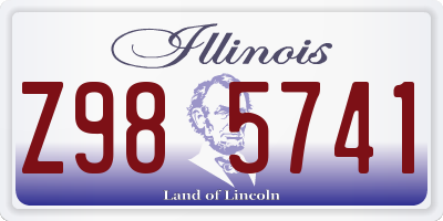 IL license plate Z985741