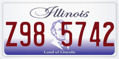 IL license plate Z985742