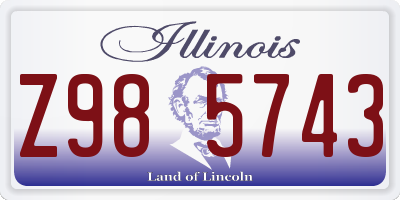 IL license plate Z985743