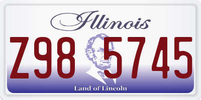 IL license plate Z985745