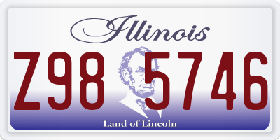 IL license plate Z985746
