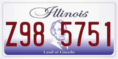 IL license plate Z985751