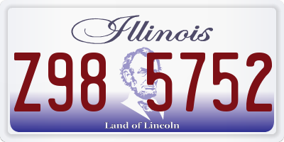 IL license plate Z985752