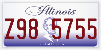 IL license plate Z985755
