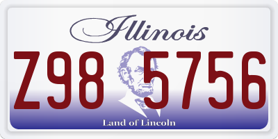 IL license plate Z985756