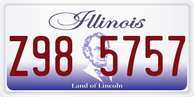 IL license plate Z985757