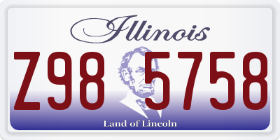 IL license plate Z985758