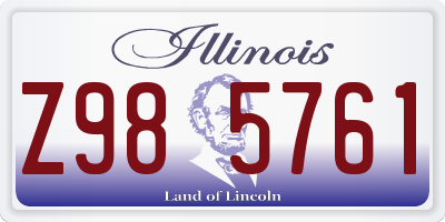 IL license plate Z985761