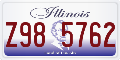 IL license plate Z985762