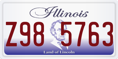 IL license plate Z985763
