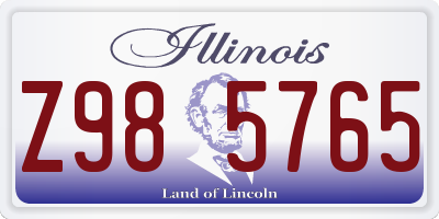 IL license plate Z985765